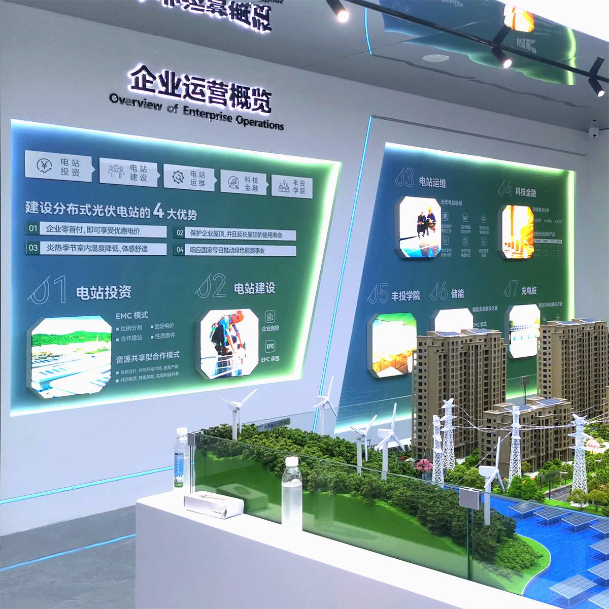 苏州丰投光能企业展厅设计施工案例-苏州文化墙设计公司-智优邦